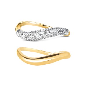 925 Sterling Silver Geometric Bar Pave CZ Stacking Band 70100519 925 Sterling Silver Geometric Bar Pave CZ Stacking Band 70100519