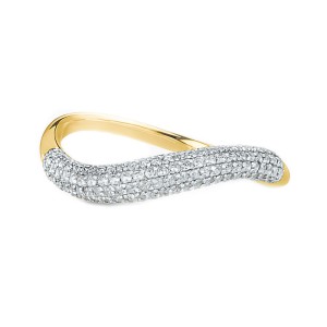 925 Sterling Silver Geometric Bar Pave CZ Stacking Band 70100519