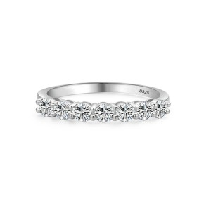 925 Sterling Silver Classic CZ Stacking Band Ring 70100534 925 Sterling Silver Classic CZ Stacking Band Ring 70100534