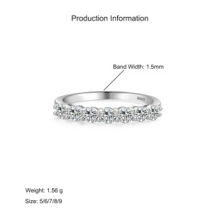 925 Sterling Silver Classic CZ Stacking Band Ring 70100534 925 Sterling Silver Classic CZ Stacking Band Ring 70100534