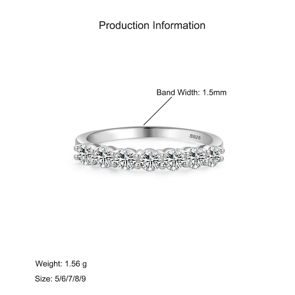 925 Sterling Silver Classic CZ Stacking Band Ring 70100534 - image2