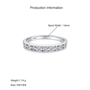 925 Sterling Silver Hollow Classic Pavé CZ Band Ring 70100535 925 Sterling Silver Hollow Classic Pavé CZ Band Ring 70100535