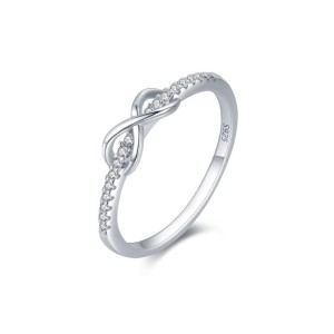 925 Sterling Silver Symbolic Infinity CZ Ring 70100539 925 Sterling Silver Symbolic Infinity CZ Ring 70100539