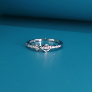 925 Sterling Silver Symbolic Infinity CZ Ring 70100539 925 Sterling Silver Symbolic Infinity CZ Ring 70100539