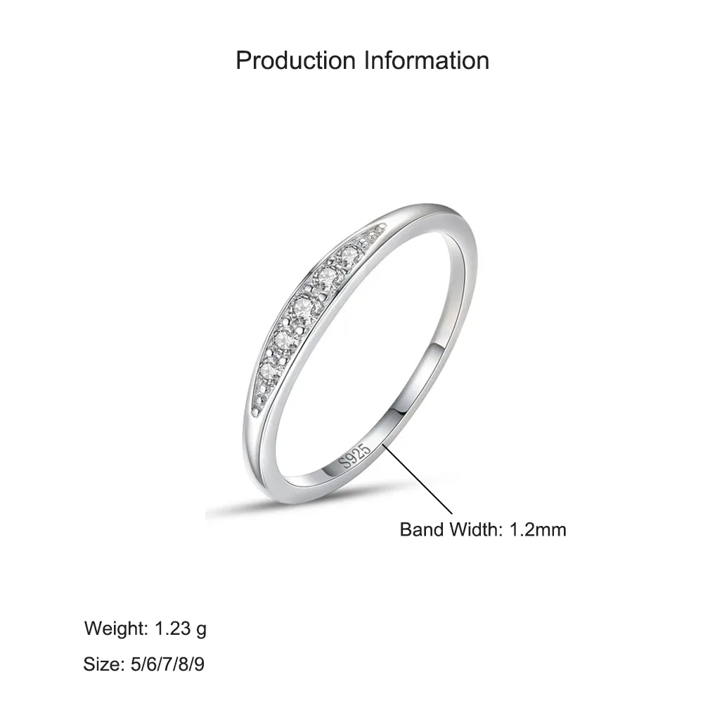 925 Sterling Silver Micro-Pavé CZ Band Ring 70100540 - image2