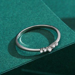 925 Sterling Silver Geometric Micro-Pave CZ Ring 70100541 925 Sterling Silver Geometric Micro-Pave CZ Ring 70100541