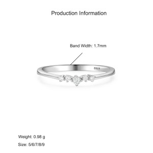 925 Sterling Silver Geometric Micro-Pave CZ Ring 70100541 925 Sterling Silver Geometric Micro-Pave CZ Ring 70100541