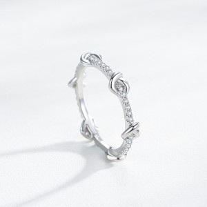 925 Sterling Silver Stacking Love Heart CZ Band Ring 70100545 925 Sterling Silver Stacking Love Heart CZ Band Ring 70100545