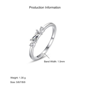 925 Sterling Silver Baguette-Cut CZ Ring 70100554 925 Sterling Silver Baguette-Cut CZ Ring 70100554