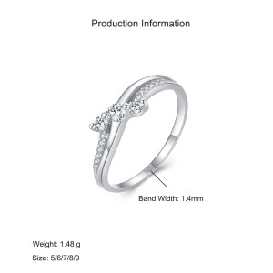 925 Sterling Silver Micro-Pavé CZ Ring 70100556 925 Sterling Silver Micro-Pavé CZ Ring 70100556