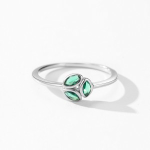 925 Silver Marquise Green Zircon Ring 70100558 925 Silver Marquise Green Zircon Ring 70100558