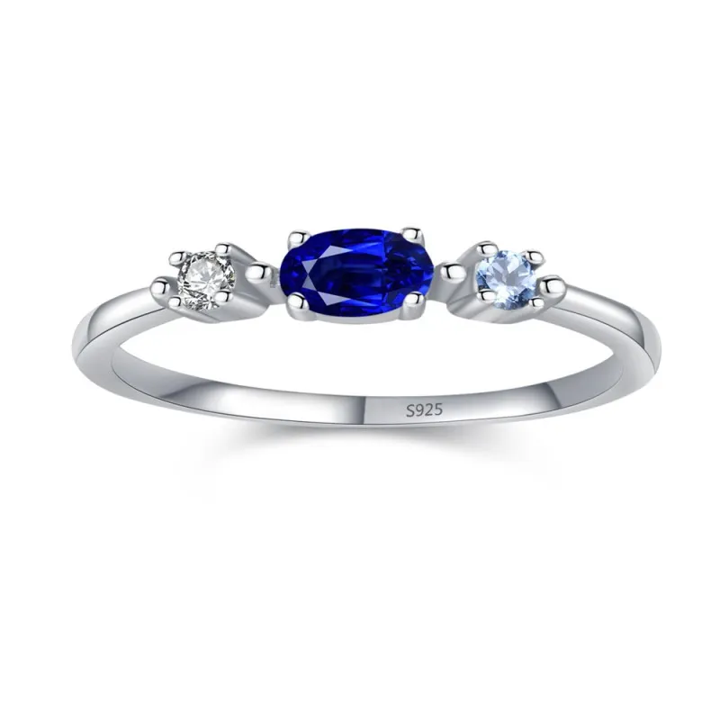 925 Sterling Silver Vintage Three-Stone CZ Stackable Ring 70100560 925 Sterling Silver Vintage Three-Stone CZ Stackable Ring 70100560