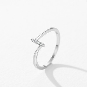 925 Sterling Silver Minimalist Geometric Zircon Ring 70100563 925 Sterling Silver Minimalist Geometric Zircon Ring 70100563