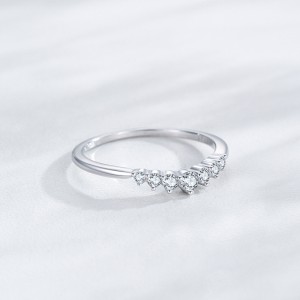 925 Sterling Silver Minimalist Micro-Pavé Zircon Stacking Ring 70100565 925 Sterling Silver Minimalist Micro-Pavé Zircon Stacking Ring 70100565
