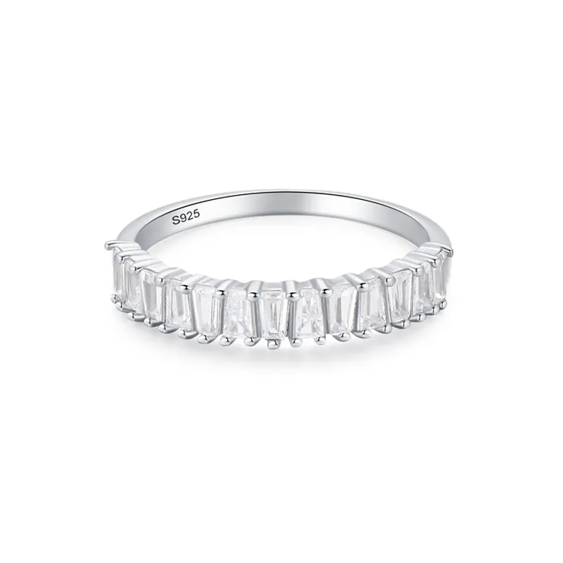 925 Sterling Silver Geometric Baguette Zircon Ring 70100566 925 Sterling Silver Geometric Baguette Zircon Ring 70100566