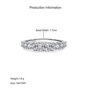 925 Sterling Silver Multi-Zircon Stacking Ring 70100569 925 Sterling Silver Multi-Zircon Stacking Ring 70100569