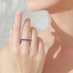 925 Sterling Silver Triple Row Zircon Ring 70100572 925 Sterling Silver Triple Row Zircon Ring 70100572