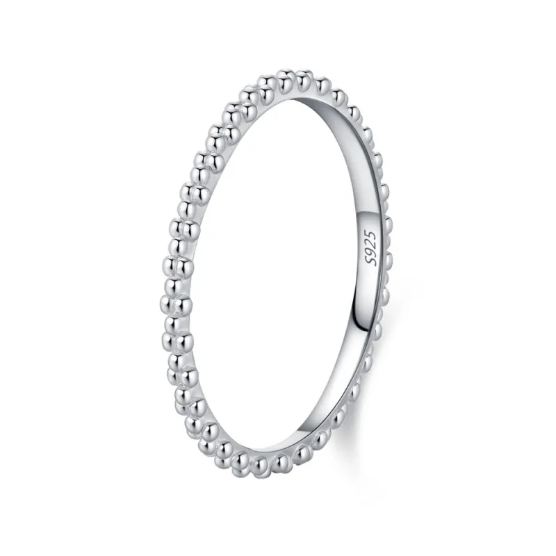 925 Sterling Silver Beaded Bubble Ring 70100573 925 Sterling Silver Beaded Bubble Ring 70100573