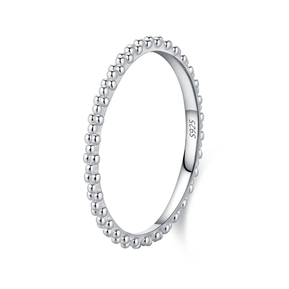 925 Sterling Silver Beaded Bubble Ring 70100573 925 Sterling Silver Beaded Bubble Ring 70100573