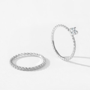 925 Sterling Silver Beaded Bubble Ring 70100573 925 Sterling Silver Beaded Bubble Ring 70100573