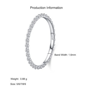 925 Sterling Silver Beaded Bubble Ring 70100573 925 Sterling Silver Beaded Bubble Ring 70100573