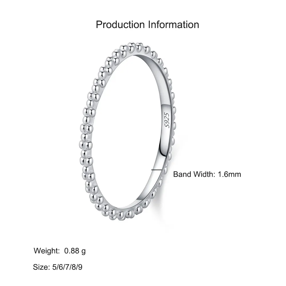 925 Sterling Silver Beaded Bubble Ring 70100573 - image2