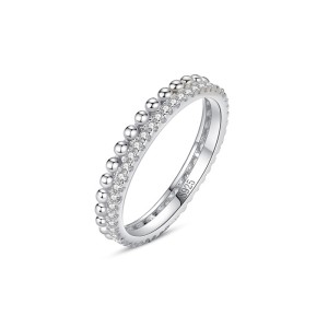 925 Sterling Silver Beaded Bubble Zircon Ring 70100574 925 Sterling Silver Beaded Bubble Zircon Ring 70100574