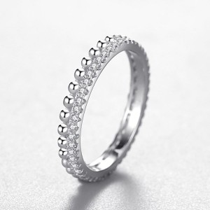 925 Sterling Silver Beaded Bubble Zircon Ring 70100574 925 Sterling Silver Beaded Bubble Zircon Ring 70100574