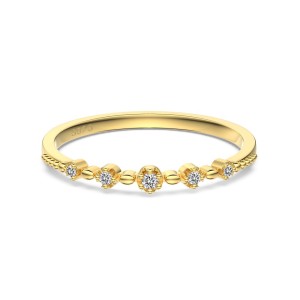 925 Sterling Silver Vintage Lace Stacking Band Ring 70100588