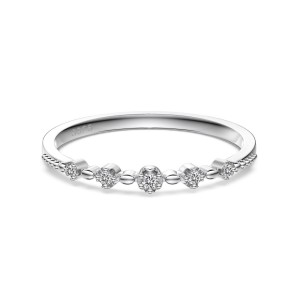 925 Sterling Silver Vintage Lace Stacking Band Ring 70100588