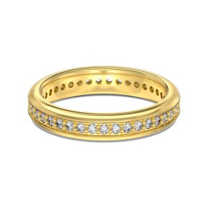 925 Sterling Silver Micro Pave Zirconia Eternity Band 70100590