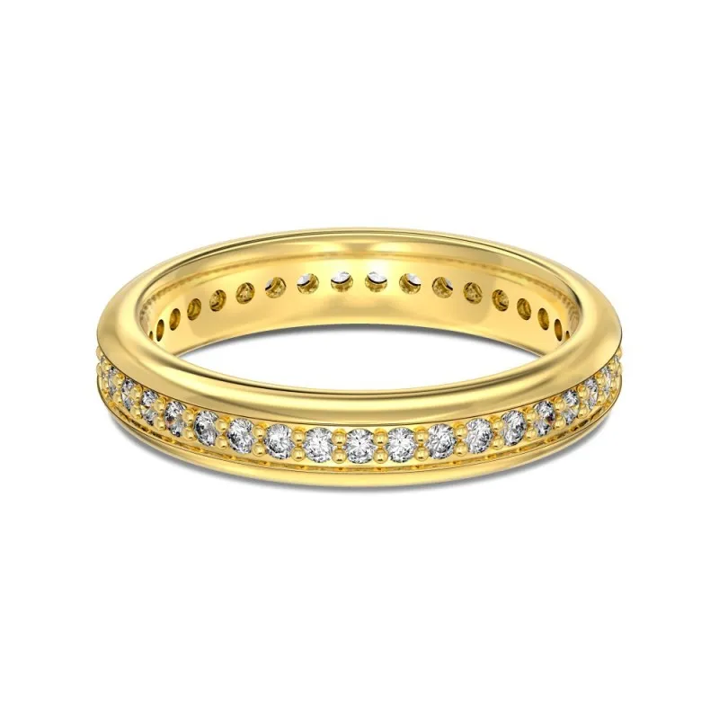 925 Sterling Silver Micro Pave Zirconia Eternity Band 70100590