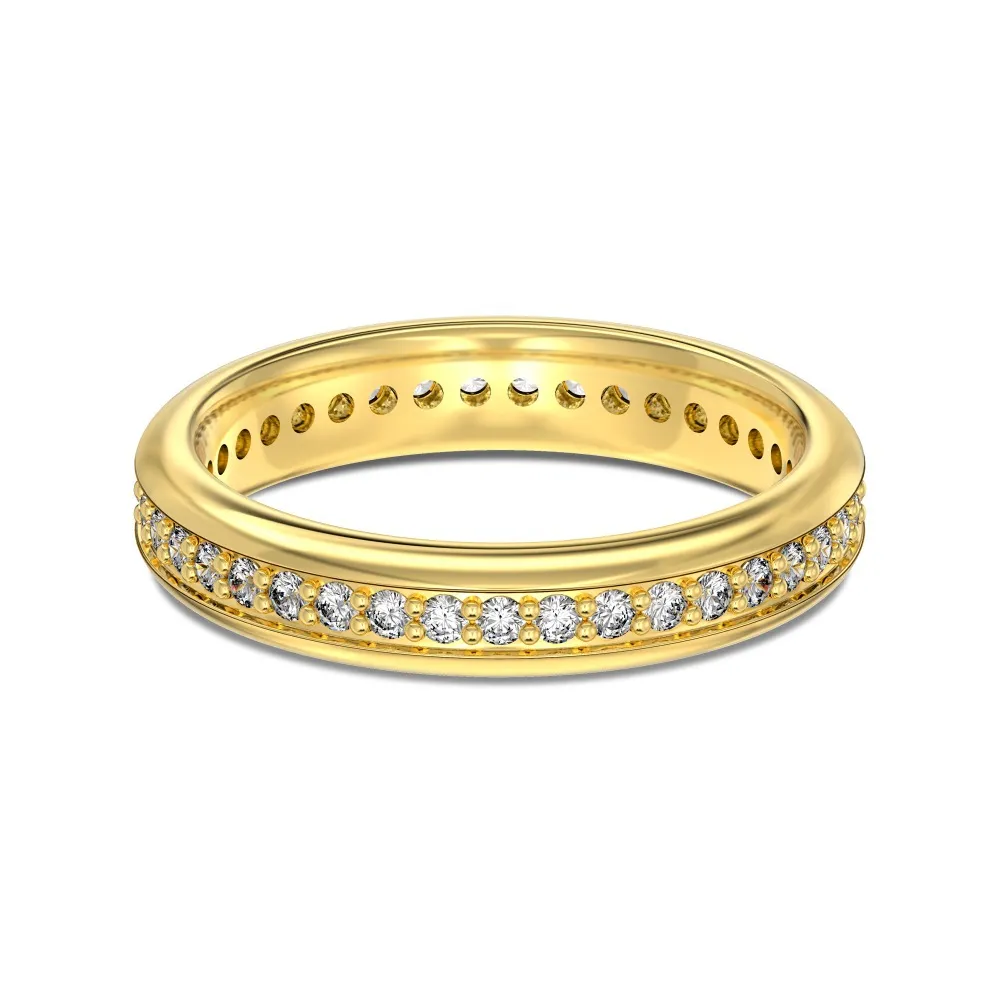 925 Sterling Silver Micro Pave Zirconia Eternity Band 70100590