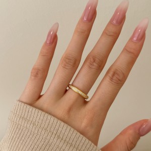 925 Sterling Silver Micro Pave Zirconia Eternity Band 70100590