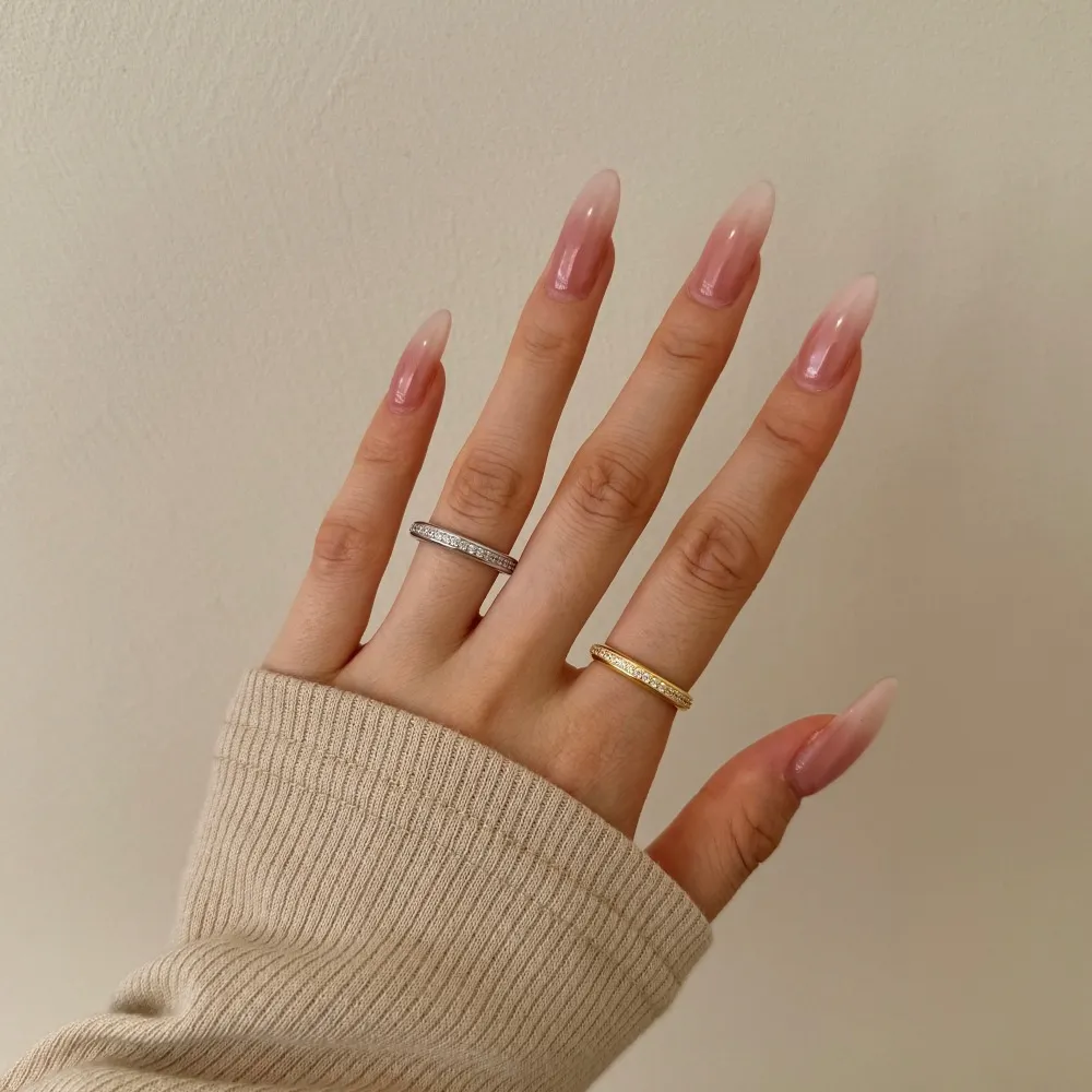 925 Sterling Silver Micro Pave Zirconia Eternity Band 70100590 - image2