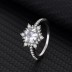 Cubic Zirconia Snowflake Solitaire Ring 70200001