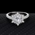 Cubic Zirconia Snowflake Solitaire Ring 70200001