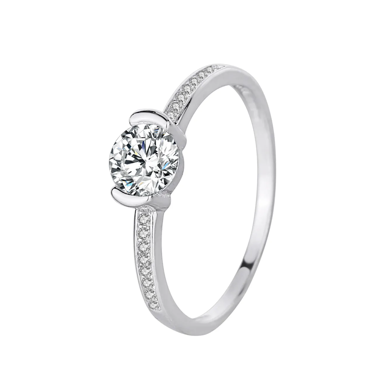 Silver Cubic Zirconia Solitaire Ring 70200003