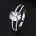 Silver Cubic Zirconia Solitaire Ring 70200005