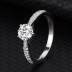Silver Cubic Zirconia Solitaire Ring 70200006