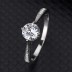 Silver Cubic Zirconia Solitaire Ring 70200007