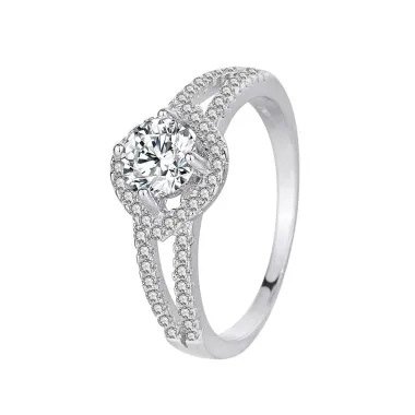 Silver Cubic Zirconia Solitaire Ring 70200008
