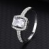Silver Cubic Zirconia Solitaire Ring 70200009