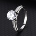 Silver Cubic Zirconia Solitaire Ring 70200010