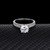 Silver Cubic Zirconia Solitaire Ring 70200010