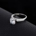 Silver Cubic Zirconia Solitaire Ring 70200010