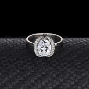 Silver Cubic Zirconia Solitaire Ring 70200011