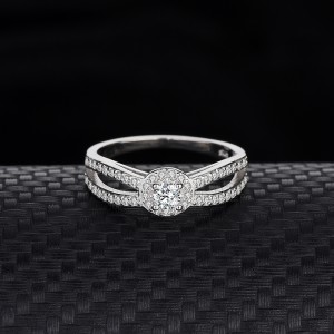 Silver Cubic Zirconia Solitaire Ring 70200013