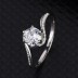 Silver Cubic Zirconia Solitaire Ring 70200014