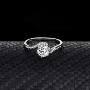 Silver Cubic Zirconia Solitaire Ring 70200014